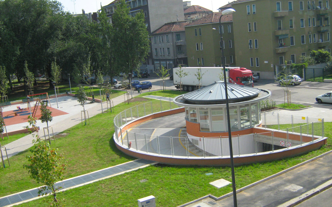 Parcheggio interrato “Montevelino-Maspero” (zona ingresso) – Comune di Milano